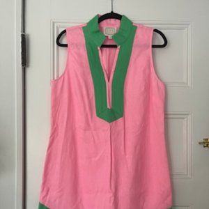 Sail to Sable Sleeveless Linen Tunic Dress L